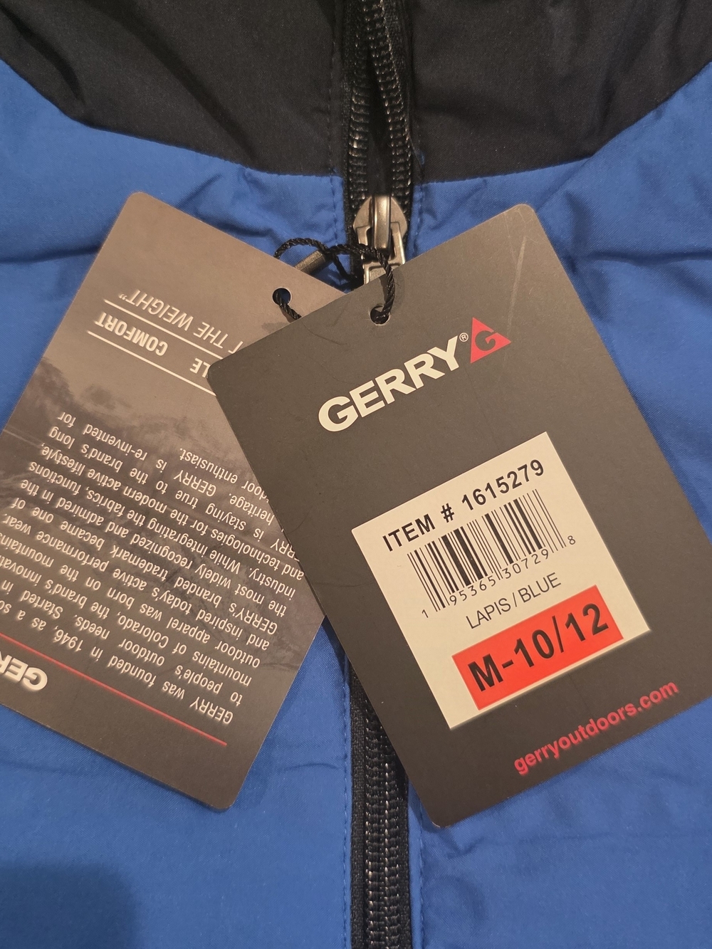 Gerry Weber Men's Lapis Blue Puffer Jacket with Black Trim
